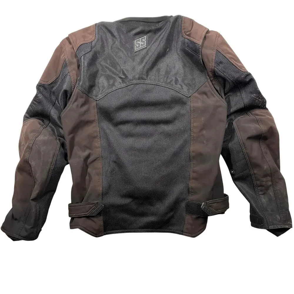 Speed & Strength Midnight Express Jacket Mens Large Mesh Vault Armor Motorcycle
